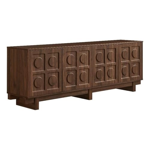 Modway Knox 71 Walnut TV Mid with Retro Motif