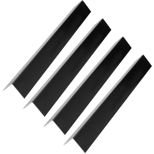 LC LICTOP Aluminum Corner Guards Metal Angle Stock Peel and Stick L Shaped Wall Door Frame Cabinet Protectors Edge Trim Molding 13.8in L x 1.55in W x 0.07in T 4Pcs Black