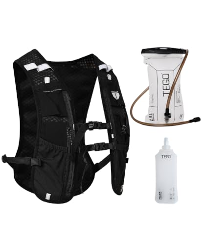 Image of TEGO Pacer Trail Hydration Kit | Running Hydration Vest with 500ml Soft Flask & 2L Hydration Bladder | 2.5L Capacity | Trail Running, Hiking, Marathon & Long Distance Running