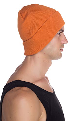 Image of Top Level Beanie Men Women - Unisex Cuffed Plain Skull Knit Hat Cap