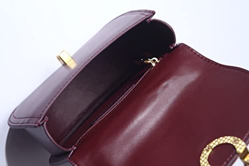 Mini sac à main en cuir prune chic Hannah Bazaar UK