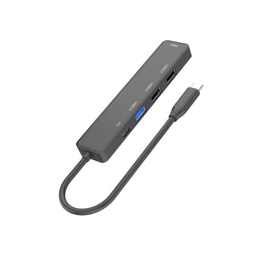 Hub multiport USB-C pour télétravail avec répartiteur HDMI 4K et clé USB - 4