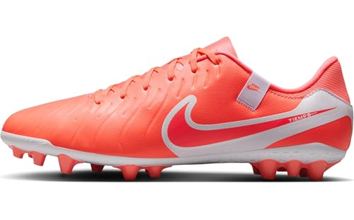 Nike Tiempo Legend 10 Academy Artificial-Grass Low-Top Soccer Cleats (DV4340-800, Hot Lava/White)