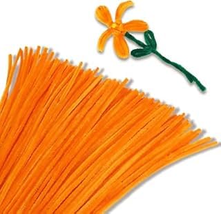 Eoast® Pipe Cleaners 100 Pcs Colors Chenille Stems for DIY Crafts Decorations Creative School Projects (6 mm x 12 Inch) (MUSTARD YELLOW)