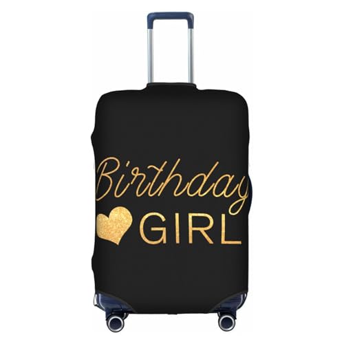 Travel Luggage Cover Happy Birthday Girl Fashion Washable Baggage Suitcase Protector Fit For Luggage X-Large