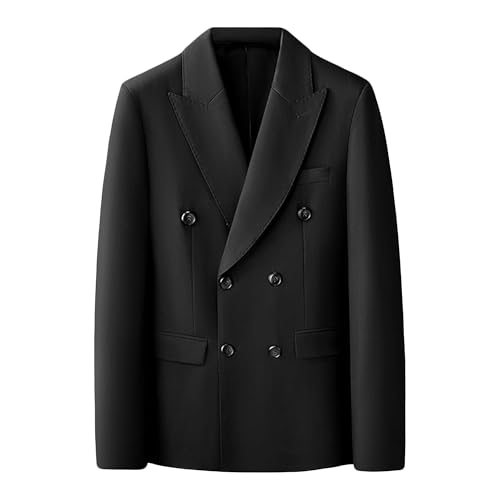 Mens Suits Double Breasted Suit Long Sleeve Regular Fit Suit Sport Coat Jacket Slim Fit Business Blazer