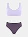 CUPSHE Women's Maternity Bikini Sets Pregnancy Swimsuit Low Rise Scalloped Scoop Neck Adjustable Straps Back Hook, XL