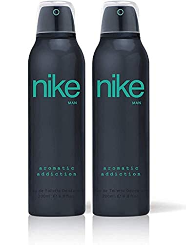 Nike Unisex Man Fresh Scent Deodorant Spray Aromatic Addiction- Pack Of 2 (200Ml Each)