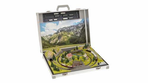 NOCH Modellbahnkoffer Serfaus mit Märklin mini-Club Gleisen für die Spurweite Z perfekt für Reisen und unterwegs