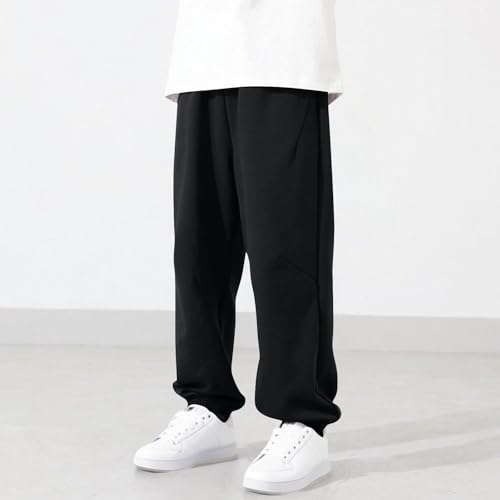 Boys Cotton Sweatpants Casual Elastic Waist Hiking Trousers with Pockets Baggy Soft Comfy Lounge Athletic Sweat Pants2