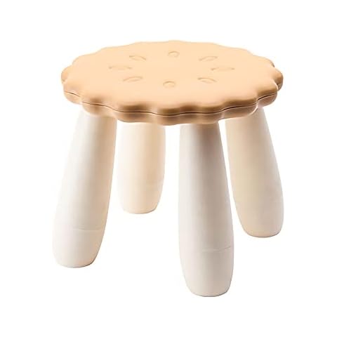 LANZON Toddler Stool | Cookie Stool Biscuit Shape Seat | Kindergarten Study Stool Kids' Chair | Waterproof Shower Stool (Cookie) Cover