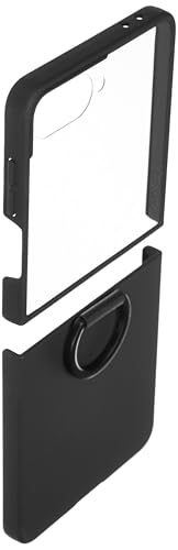 Image of Kapa Ultra Thin PC + D Ring Back Case for Samsung Galaxy Flip7 / Z Flip 7 |with [Inbuilt Glass] Shockproof Slim Hard Protective Cover (Black)