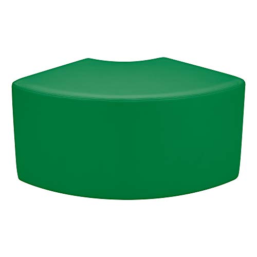 Image of Sprogs 18 inch H Structured Quarter Round Stool -Flexible Modular Collaborative Soft Seating for Office, Home, Lounge and School Classrooms with Durable Frame -Green