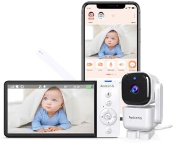 Smart Baby Monitor with App & 5" Screen, Dual Mode (2.4 GHz WiFi ...