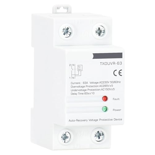 Protecteur de tension AC220V 63A rail din avec réenclenchement automatique