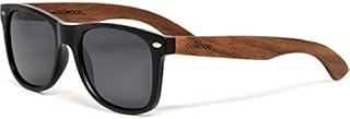 Sunglasses for Men and Women Polarized with Real Walnut Wood Temples - Bamboo
