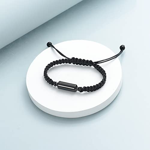 shajwo Cylinder Urn Bracelet for Ashes for Women Men Cremation Jewelry Memorial Keepsake Adjustable Lava Bracelet3