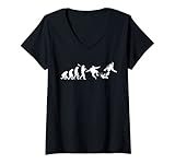 Photo Gallery donna snowboard evolution divertente snowboarder maglietta con collo a v Photo Gallery donna snowboard evolution divertente snowboarder maglietta con collo a v