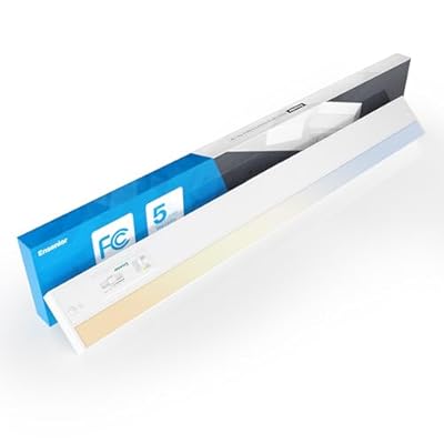 Ensenior 18 Inch LED Under Cabinet Lighting Hardwired or Plug-in Installation, 5CCT Color Selectable - 2700K/3000K/3500K/4000K/5000K, Dimmable Under Counter Lights for Kitchen, FCC, 120V, 10W 650LM