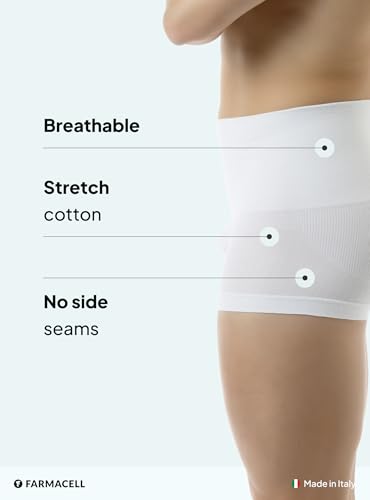 Farmacell Mens Underwear Boxer Briefs Made in Italy - Seamless Tummy Control Shapewear High-Waist Briefs - Butt Lift - 4024