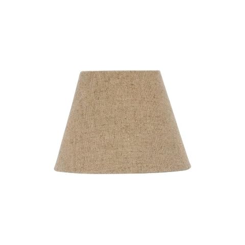Upgradelights Beige Burlap 12 Inch Empire Style Washer Lampshade Replacement (6x12x8) Cover