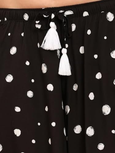 Image of B STORIES Women's Viscose Printed Lounge Culotte Shorts (Pack of 2)