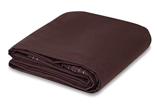CCS Waterproof Iron Horse Canvas Tarp – Heavy Duty Silicone-Treated Polyester Tarpaulin with Rustproof Grommets for Awnings, Camping, Construction, Equipment Cover & Outdoor Use (Brown, 5x7 Ft)