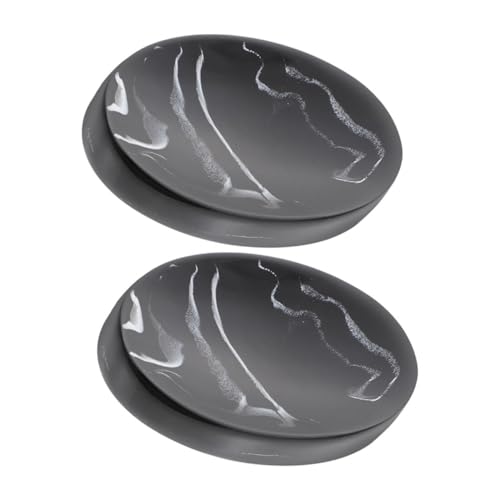 Alipis 2 Pz Scatola Di Sapone Distributore Di Detersivo Per Piatti Da Cucina Lattina Marmo Vassoio Da Portata Portasapone Quadrato Riempitivi Decorativi Per Ciotole Spugna Resina Black
