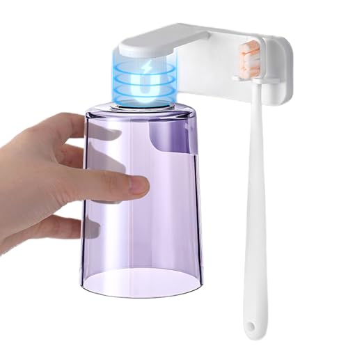 Vasos para Enjuague Bucal - Portacepillos Sin Taladro,Vaso de Enjuague Bucal y Estante de Almacenamiento - para Ducha Baño Apartamento Residencia Oficina Hotel