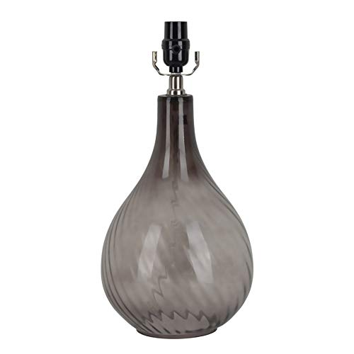 smoked glass lamp base