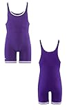 Matman Wrestling Singlet Adult Men’s Double Knit Nylon Weightlifting Made in USA (Purple, 2X-Large)