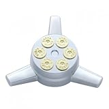 United Pacific 10710 - Axle Hub Cap - Chrome Plastic Gun Cylinder Hub Cap Spinner Only