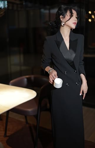 Manteau Long Veste de Smoking Ajustée contre le Froid du Soir