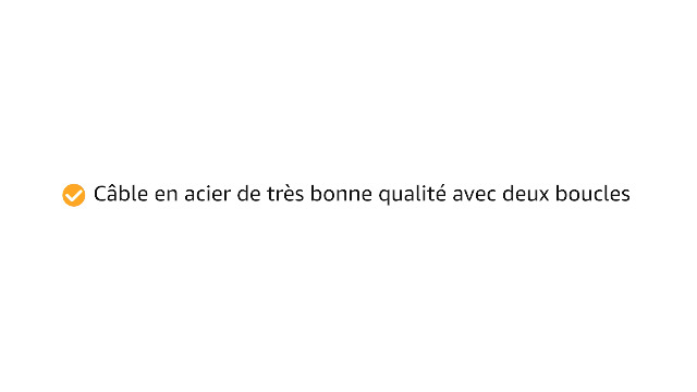 THIRARD - Câble antivol Twisty, vélo, abris de jardin, 8, 2.00m