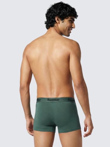 Image of Bummer Men's Premium Cotton Underwear | Fine Combed Cotton with Elastane for Stretch | Ultra Breathable Innerwear | Soft Fabric & No-Roll Waistband | Printed Trunks & Inner Combo for Men