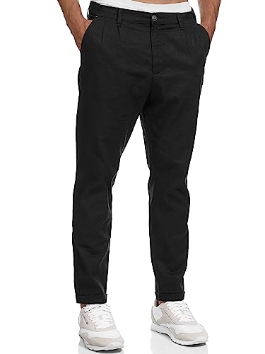 Indicode Herren Cunningham Stoffhose aus Baumwolle & Leinen | Herrenhose...