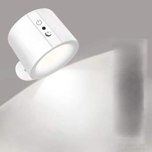 LIFENGSOLER LED ブラケットライト 両面照明/TYPE-C充電式 スポットライト3色温度調光 360°回転角度調整 マグネット式壁掛け/卓上読書/玄関/キッチン/寝室対応 タッチ操作 高輝度省エネ 目に優しい設計(ホワイト)