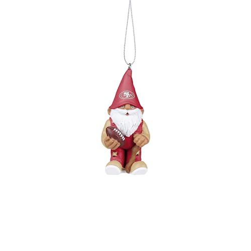 FOCO - NFL Officially Licensed 3.5" Gnome Resin Xmas Christmas Tree Team Hanging Ornament (San Francisco 49ers)
