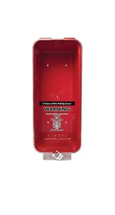 CATO 95151 Red Plastic Warrior Fire Extinguisher Cabinet, Body and Clear Panel, Holds 10 lb. Extinguisher