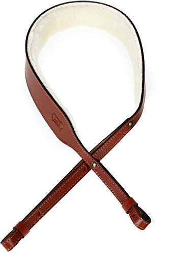 Levy's Leathers PMB32-WAL Carving Leather Banjo Strap, Walnut