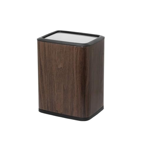 Poubelle pour salle de bain compacte style rétro chinois avec couvercle amovible
