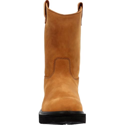 Georgia Boot Steel Toe Static-Dissipative Work Pull On, Brown, Size 12(W)3