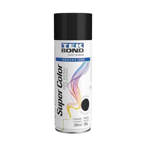 Tinta Aerossol preto brilhante Uso Geral 350ml/250g