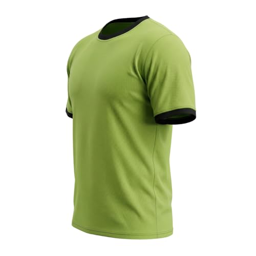 Image of Round Neck Moisture Absorbing Performance Half Sleeve Slim Fit T-Shirt for Men | Quick Dry Technology | Light Weight & Breathable Fabric | Ideal for Indoor & Outdoor Physical Activity