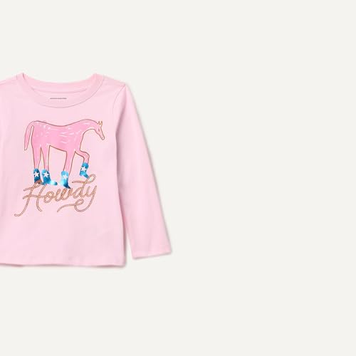 Image of Amazon Essentials Girls and Toddlers' Long-Sleeve Crewneck T-Shirts