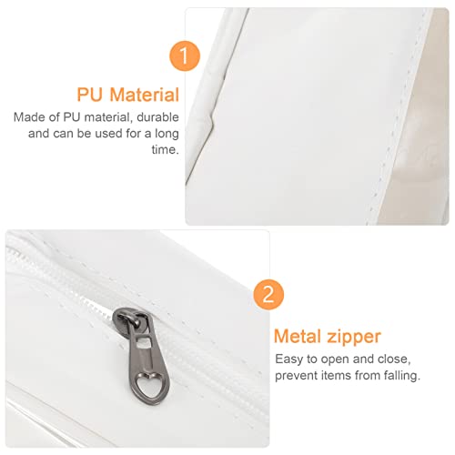 Beaupretty Bolsa transparente para maquiagem à prova d'água, estojo organizador de cosméticos, nece