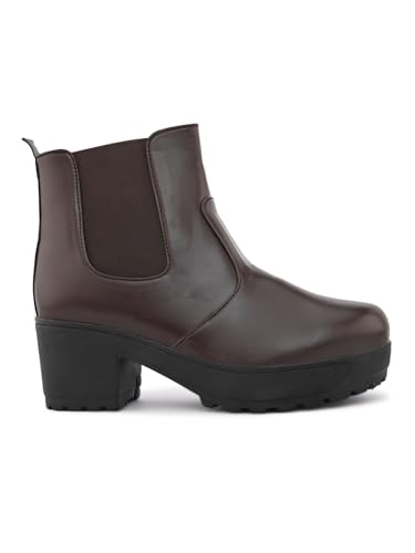 Image of XE Looks Attractive,Comfortable & Stylish Casual High Block Heel Boot For Women Ankle Length Design