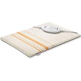Display iluminado Beurer HK25 - Almohadilla eléctrica térmica con funda, función apagado automático 90 minutos, PVC, funda lavable, 3 potencias, display iluminado, Naranja, 40 x 30 cm
