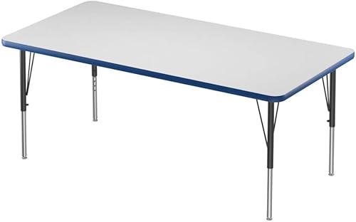 Miniatura 17 de Correll - Mesa rectangular de 24 x 36 pulgadas, mesa de actividades superior de borrado en seco, altura ajustable (19 a 29), laminado de alta