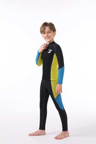 2 piezas para niños y niñas: chaqueta de neopreno con mangas largas de 2.5 mm y pantalones, conjunto para surf, buceo, snorkel y deportes acuáticos miniatura 5